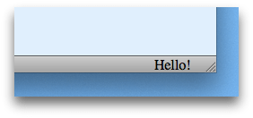 Widget displaying 'hello'