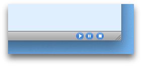 Media player UI implemented as a widget
